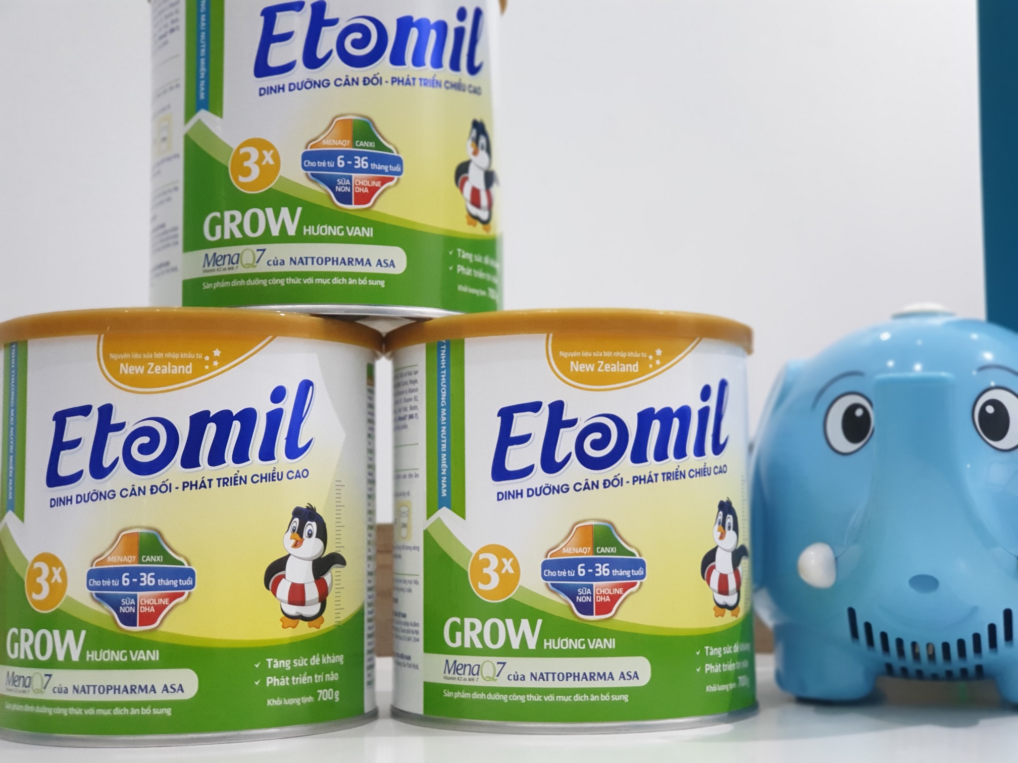 Sữa công thức etomil 3x grow tăng chiều cao cho trẻ từ 6 tháng đến 3 tuổi - lon 700g