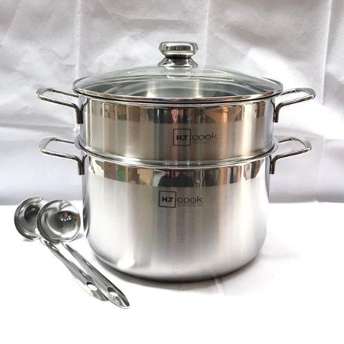 Bộ nồi xửng inox nắp kính 28 cm Fivestar HT Cook
