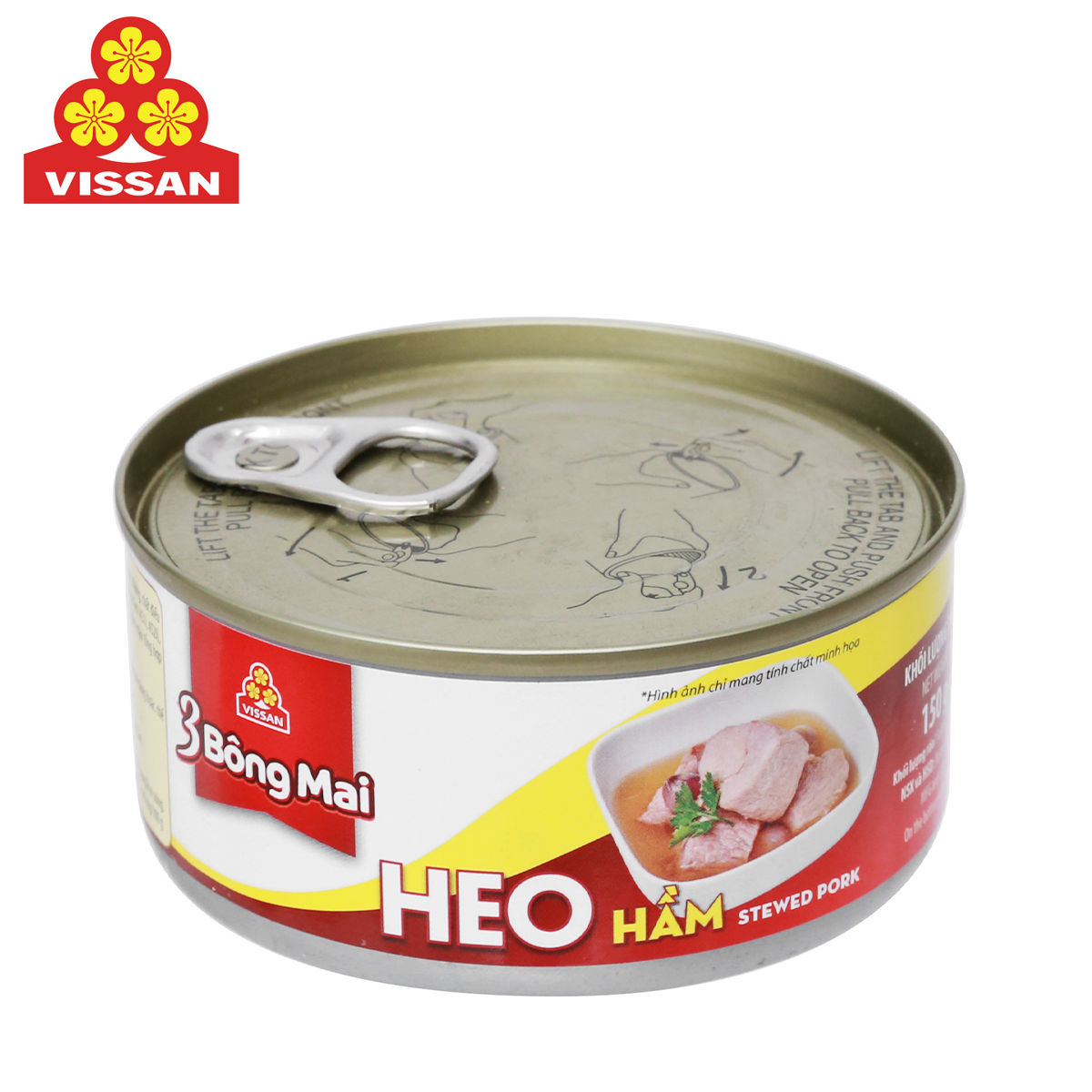 Heo hầm 3 bông mai stewed pork vissan 150 gram