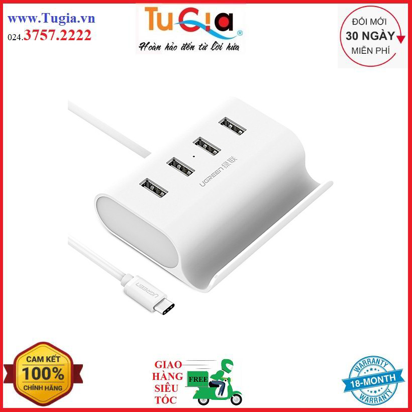 Cáp usb-c ra 4 cổng usb 2.0 ugreen 30288 cao cấp-hàng chính hãng
