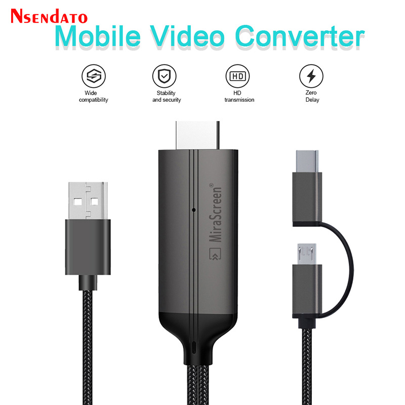 Mirascreen ld36 dây HD trực tuyến hiển thị TV Stick Dongle USB Loại C Cáp