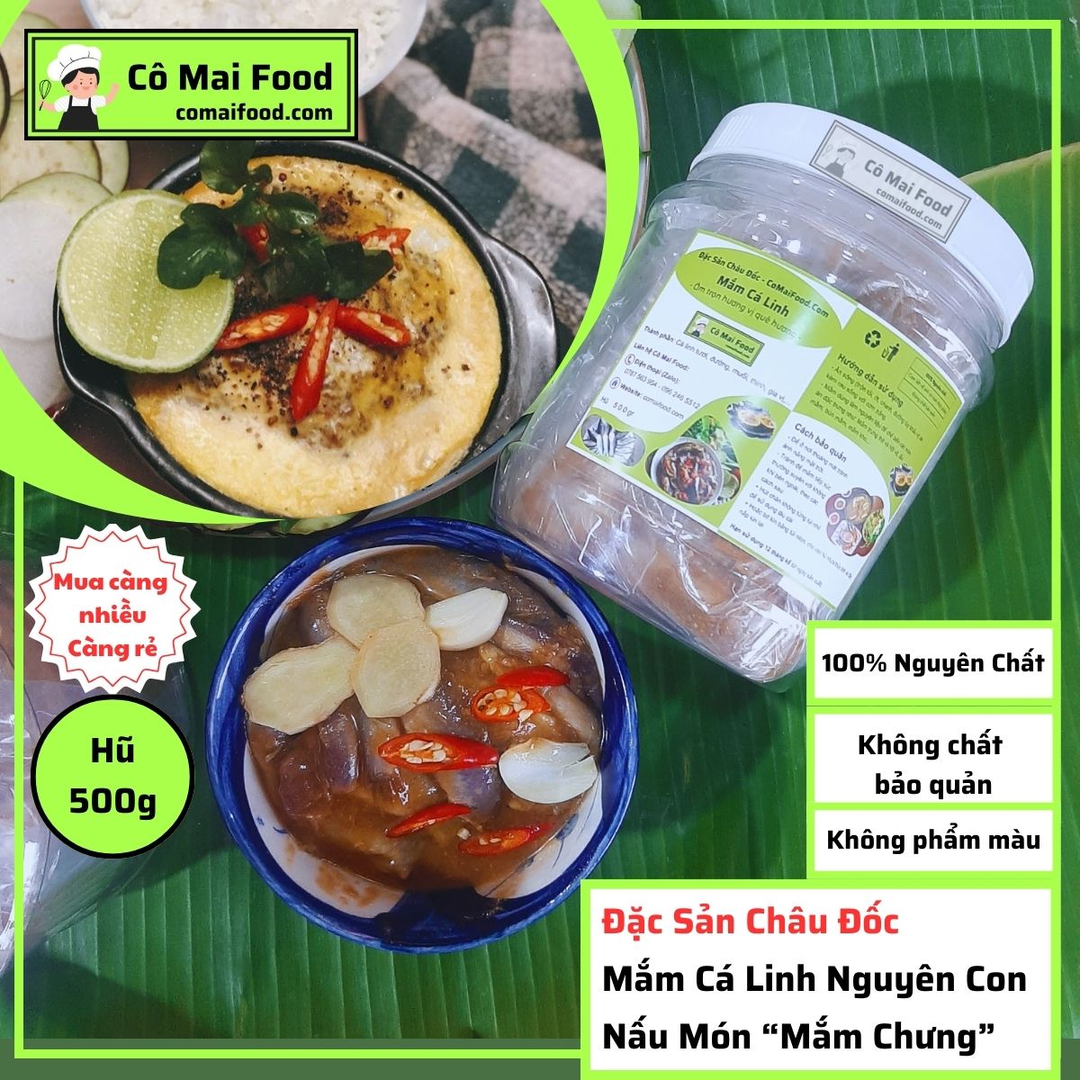Mắm cá linh dùng nấu món mắm chưng thịt | đặc sản châu đốc | cô mai food