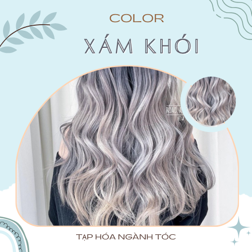 Thuốc nhuộm tóc màu Xám Khói (kèm oxi và găng tay)