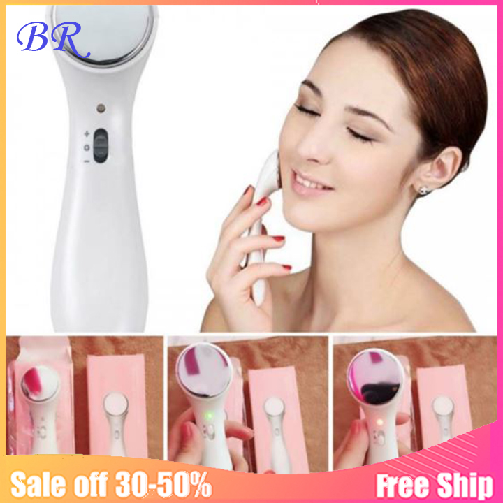 Máy matxa mặt ion mini cầm tay, chăm sóc da căng mịn se khít và trẻ hóa làn da