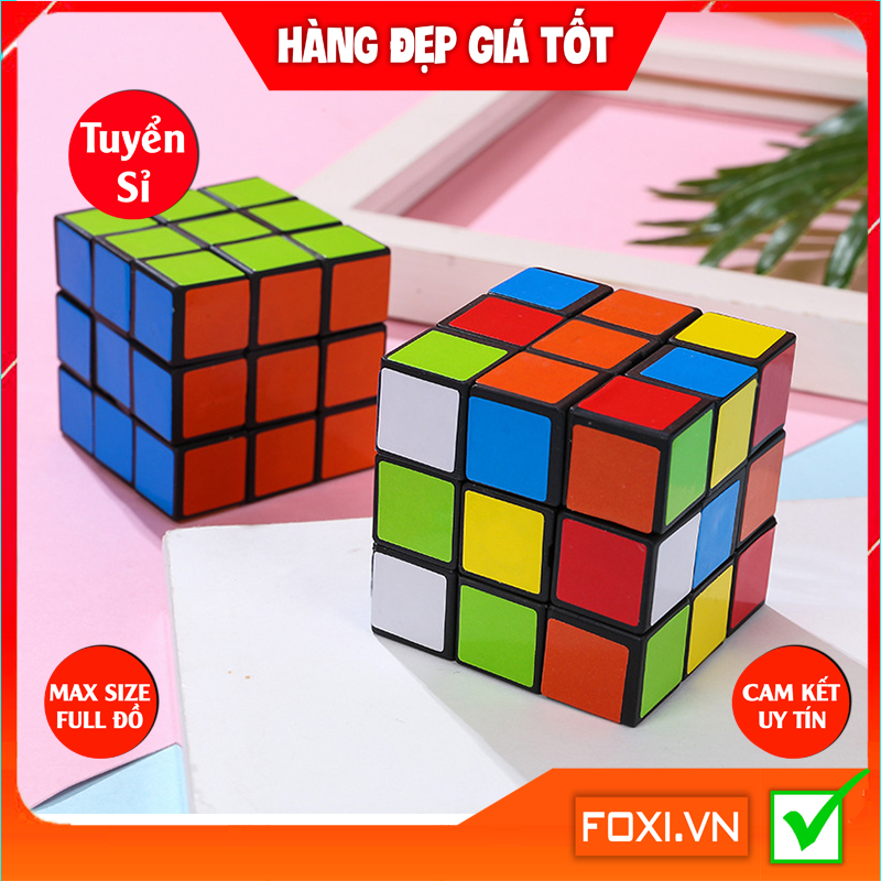 Rubik 3x3 đồ chơi giải trí Foxi phát triển tư duy trí tuệ cao cho trẻ kích thích não bộ toàn diện màu sắc đẹp bắt mắt sinh động rèn luyện sự khéo léo cho đôi tay tư duy thông minh