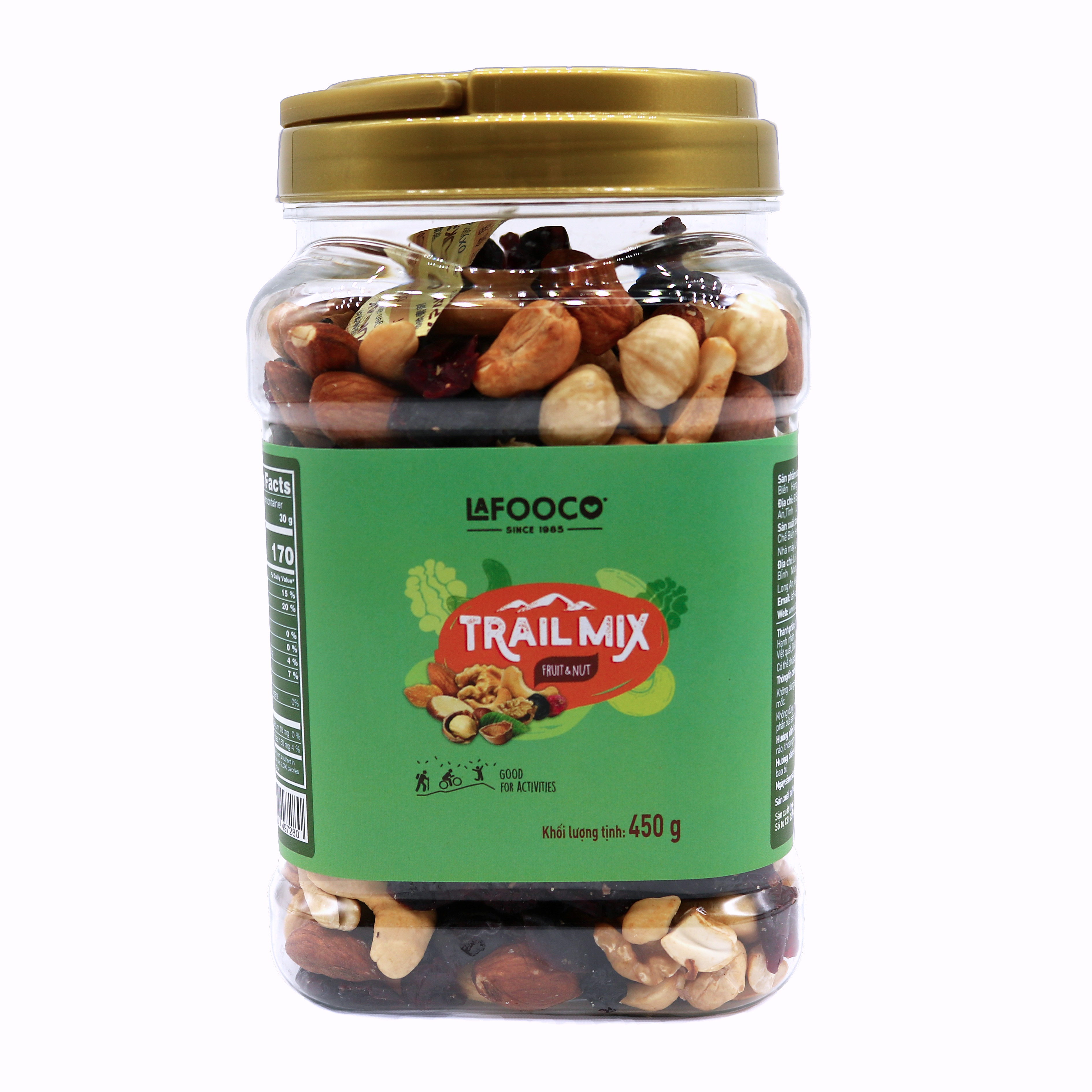 Trail mix 450g/ hủ LAFOOCO Hạt hỗn hợp và quả mọng