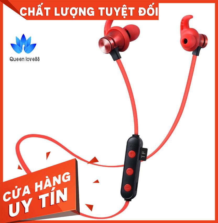 Tai nghe Bluetooth thể thao chống nước XT-22, tai nghe không dây có mic, bass mạnh pin ấn tượng, tích hợp nam châm và khe cắm thẻ nhớ-