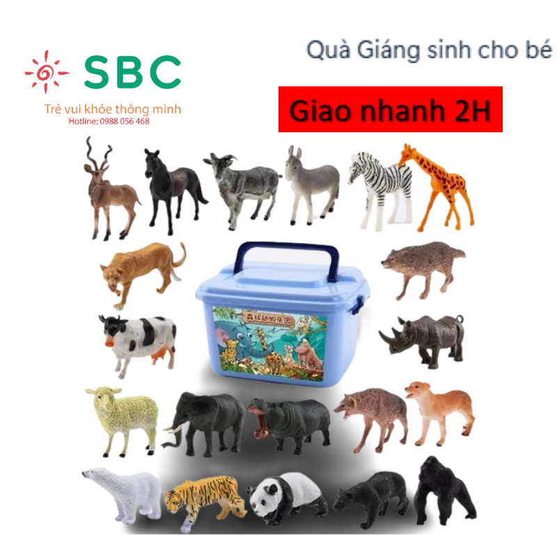 Bộ đồ chơi mô hình động vật 58 chi tiết thú rừng hoang dã cực cool cho bé thỏa sức khám phá thế giới động vật