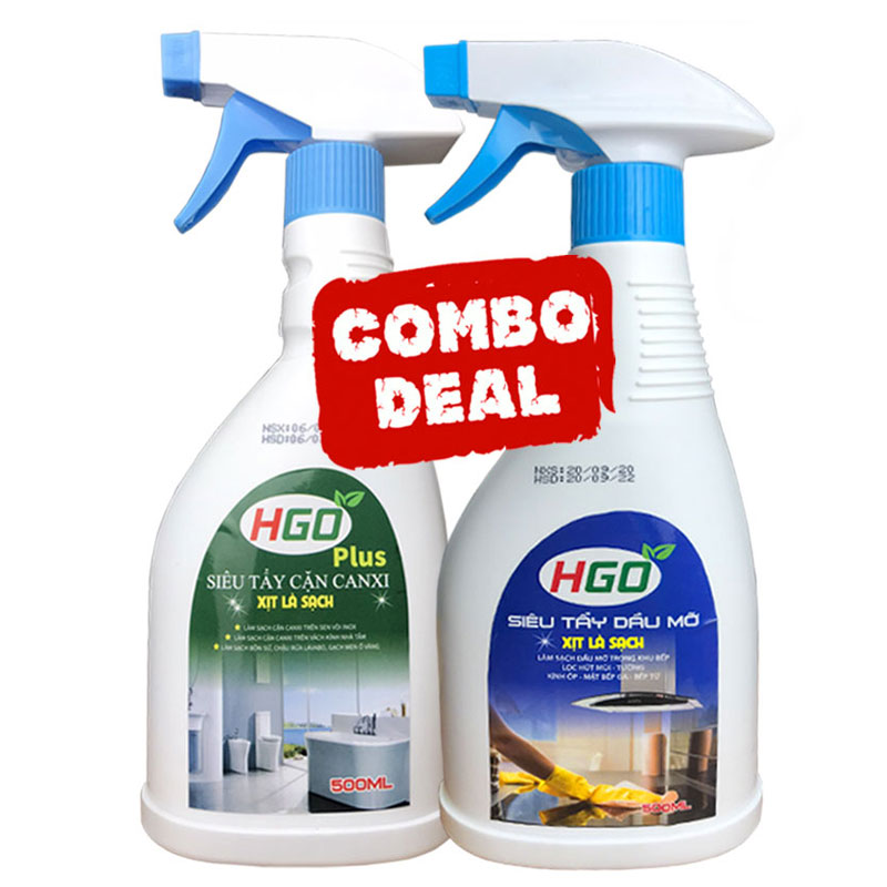 Tẩy cặn canxi nhà tắm tẩy dầu mỡ nhà bếp HGO 500ml