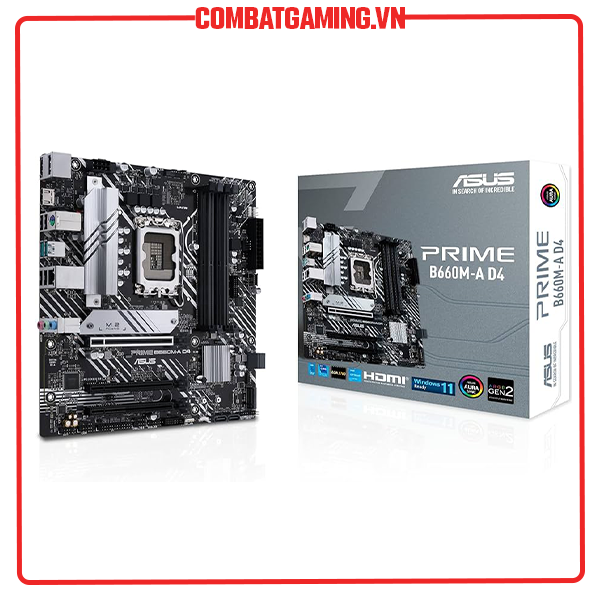 Bo mạch chủ asus prime b660m-a d4 hàng chính hãng