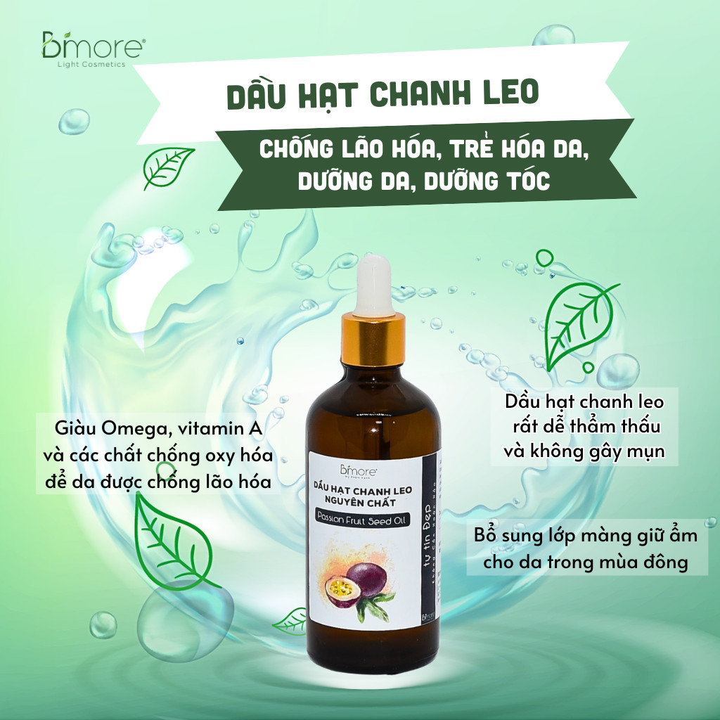 Dầu Dưỡng Đa Năng Hạt Chanh Leo Bimore Giúp Da Mặt Láng Mịn, Dưỡng Tóc, Dưỡng Môi 100ml