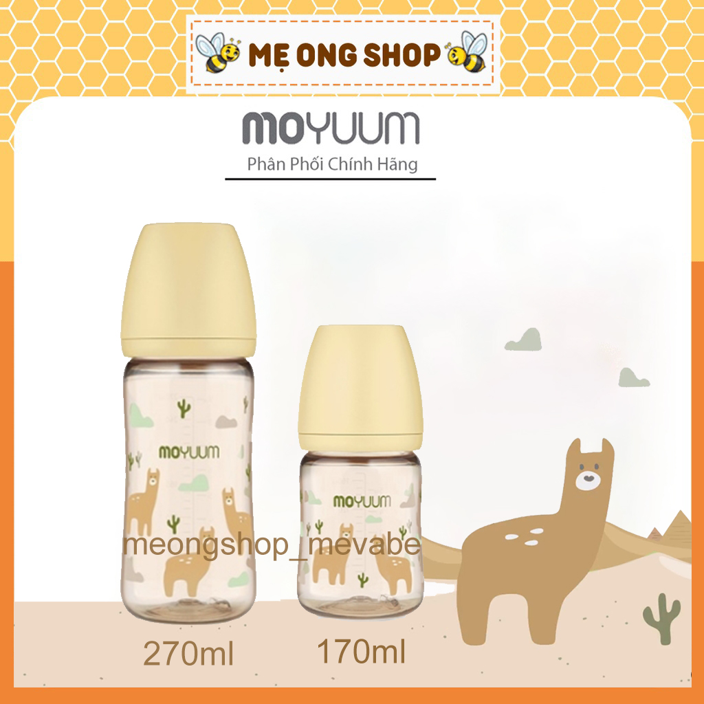 Bình sữa Moyuum Lạc Đà Vàng Bình sữa Moyuum bản Limited llama edition 170ml 270ml