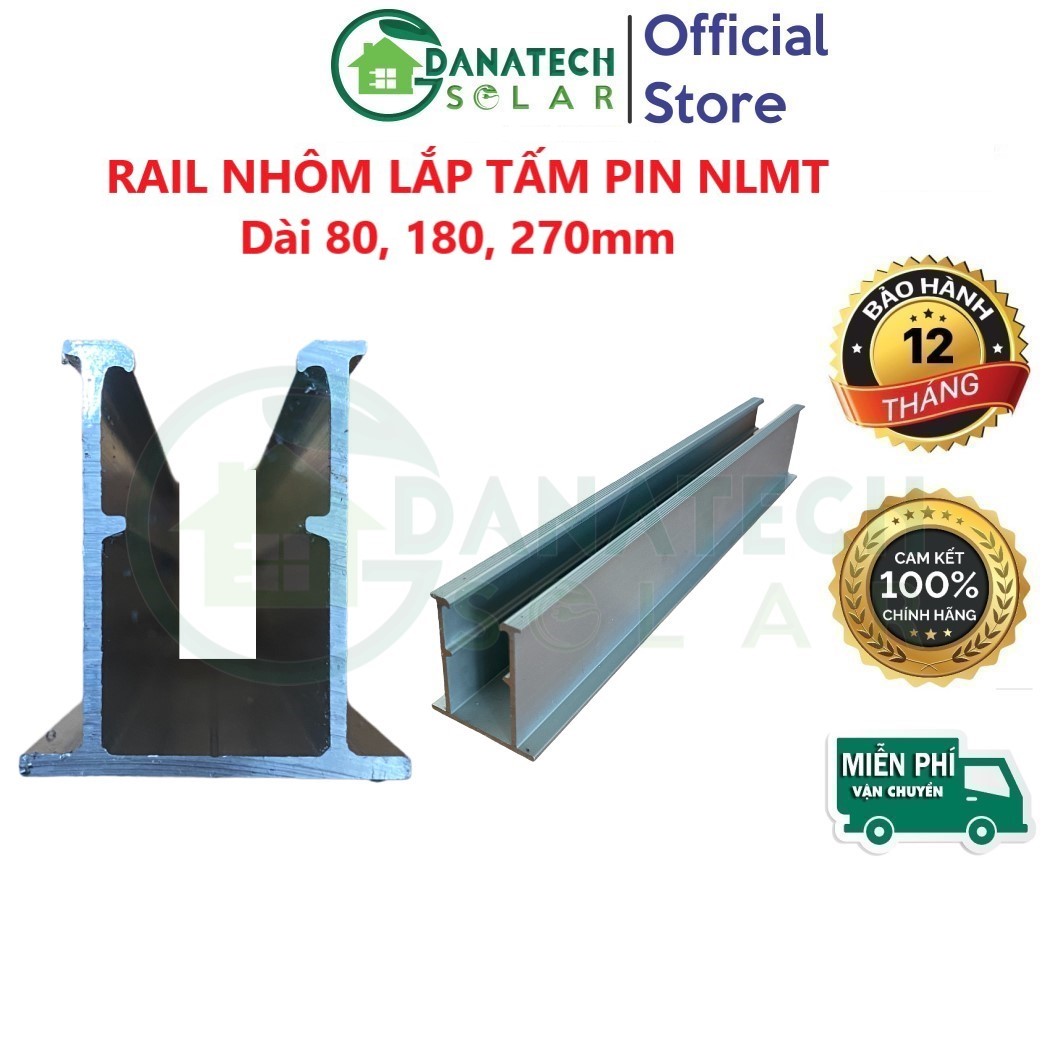 Thanh rail mini lắp pin năng lượng mặt trời bằng hợp kim nhôm độ cứng cao T5-6005 mạ toàn phần Anodized