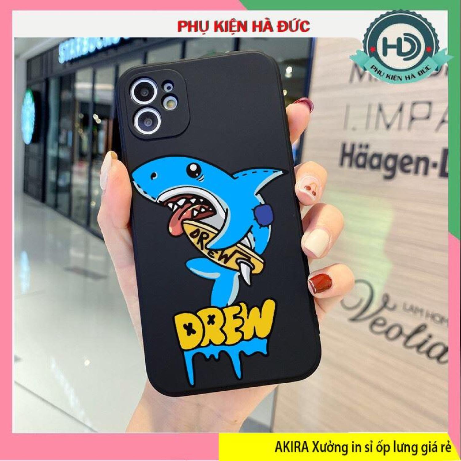 Ốp lưng hình drew 70 dẻo mềm cạnh vuông chống sốc bảo vệ camera cho dòng máy iρhone