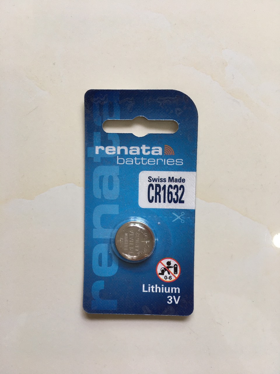Vỉ 1 viên pin cr1632 1632 renata lithium 3v