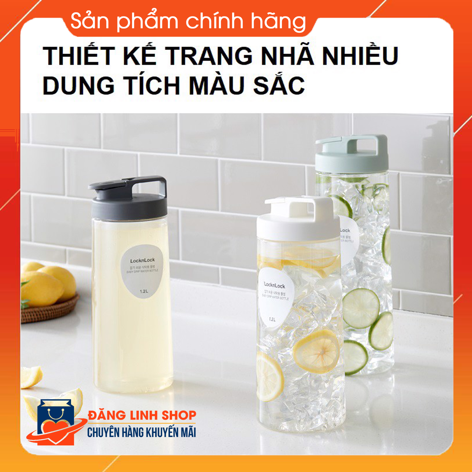 Bình đựng nước Lock & Lock dung tích 1.2L HAP813WHT
