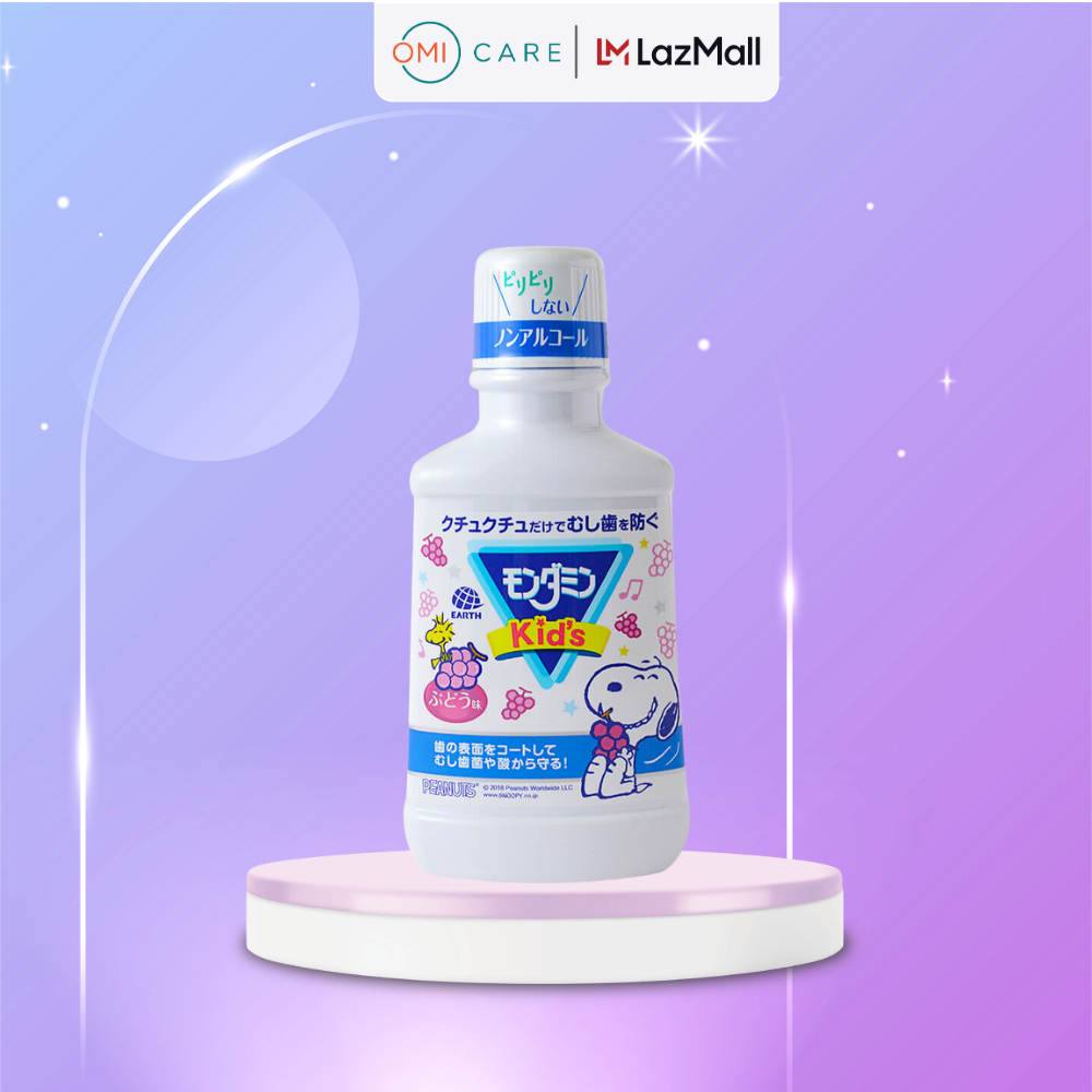 Nước Súc Miệng Cho Trẻ Em Từ 3 Tuổi Mondahmin Kid Hương Nho (Chai 250ml)