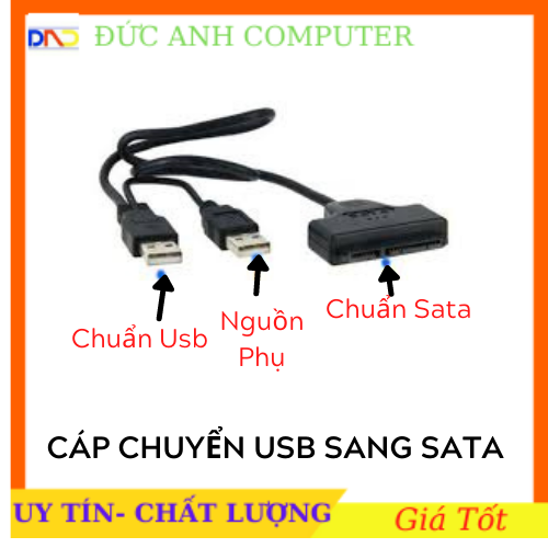 Dock Ổ Cứng 2.5 USB 2.0 - Biến HDD Thường Thành HDD Di Động- Cáp Chuyển Đổi Usb Sang Sata 2.5 Laptop/SSD
