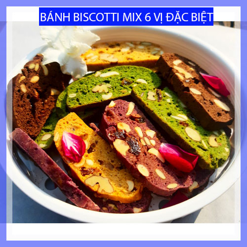 Bánh Biscotti nguyên cám ăn kiêng 6 vị đặc biệt 100g