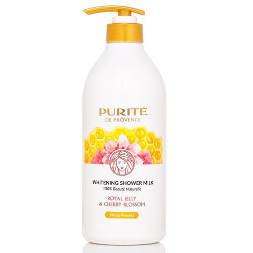 Sữa Tắm Dưỡng Trắng Da PURITÉ Sữa Ong Chúa Hương Hoa Anh Đào 850ml