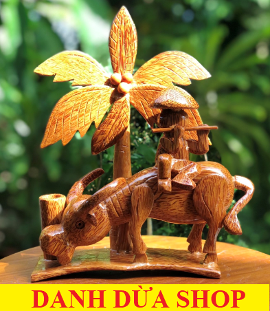 Có Video - Ống tăm Chăn Trâu thổi sáo bằng gỗ dừa - HÀNG LOẠI 1 -  mỹ nghệ dừa bến tre - danh dua shop