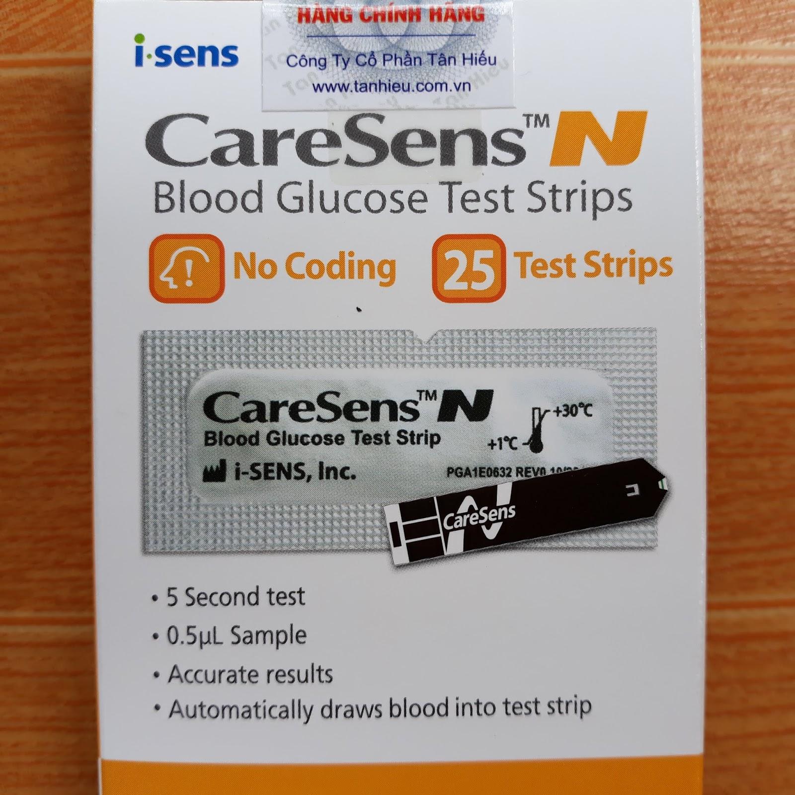 Que Thử Đường Huyết Caresens N