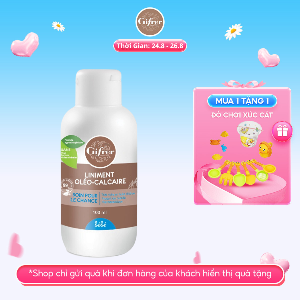 Kem Thay Tã Bỉm Liniment GIFRER Xoa Dịu Hăm, Ngừa Hăm Tái Phát, Nuôi Dưỡng Cho Làn Da Bé Mềm Mại, Mịn Màng 100ml - số 1 tại Pháp