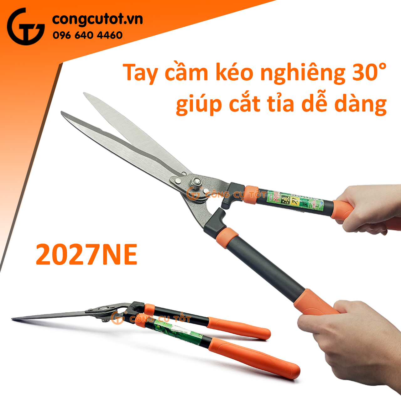 Kéo cắt tỉa hàng rào, tạo dáng cây cảnh bonsai honcho 2027ne đài loan lưỡi sóng dài 580mm