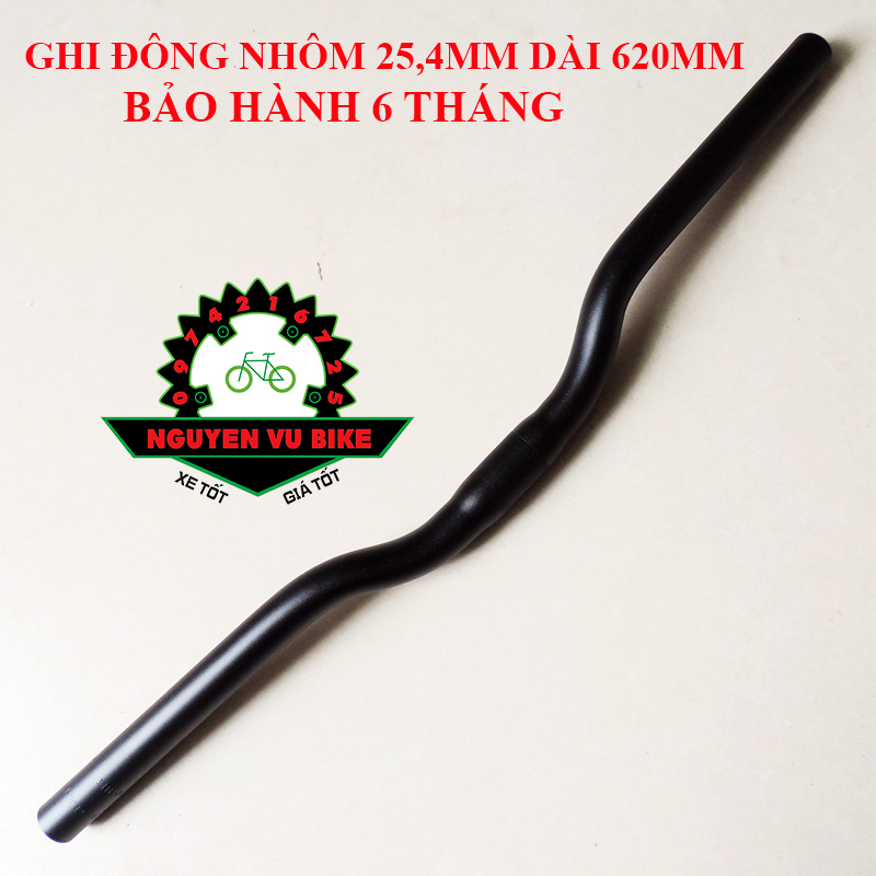Ghi đông, Tay lái xe đạp thể thao chất nhôm siêu bền cỡ 25,4mm, 31,8mm