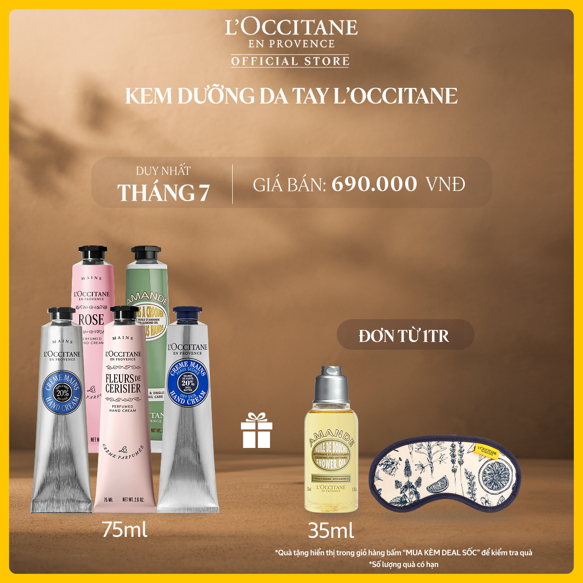Kem Dưỡng Da Tay L'Occitane Giúp Nuôi Dưỡng Và Bảo Vệ Da Tay Mềm Mịn, Hương Thơm Tinh Tế 75ML