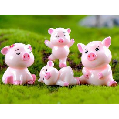 phụ kiện trang trí tiểu cảnh hình Phụ kiện heo