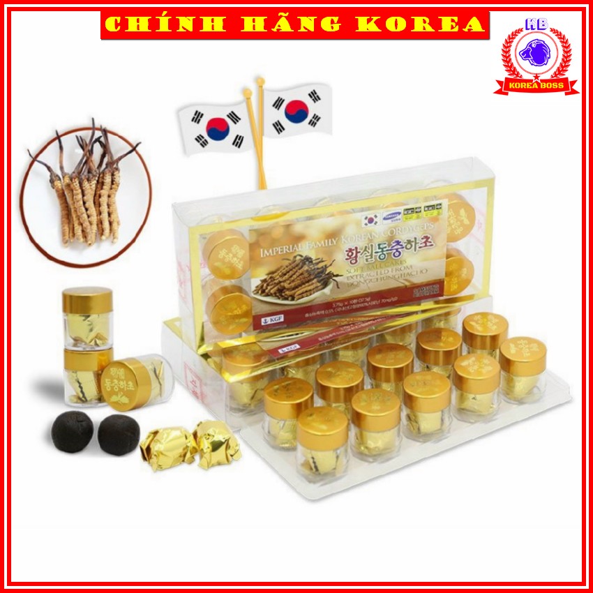 Viên đông trùng hạ thảo hàn quốc Bio Apgold, hộp 10 viên - Viên hoàn đông trùng thượng hạng