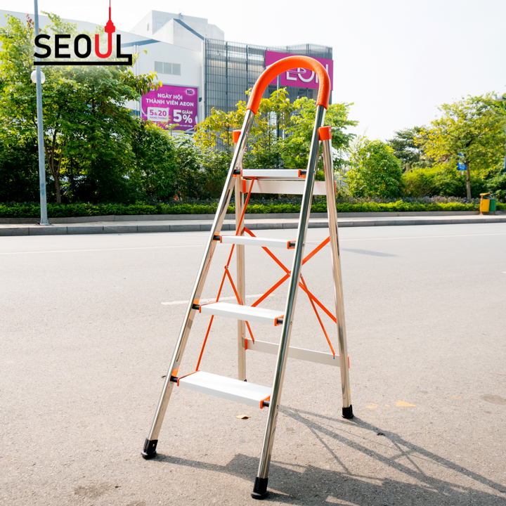 Thang nhôm ghế cao cấp 4 bậc DAMITA DNS 004 Hàn Quốc. Kiểm tra hàng trước khi nhận sản phẩm. Bảo hành 24 tháng tại hãng