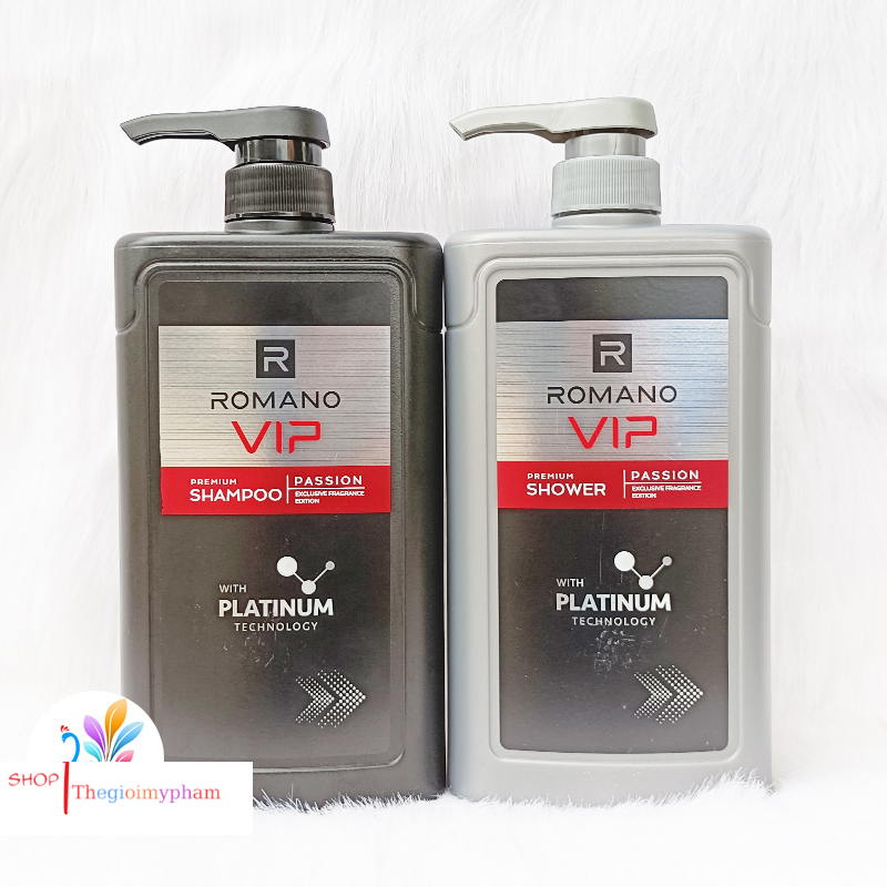Dầu gội hoặc sữa tắm hương nước hoa romano vip passion 650g
