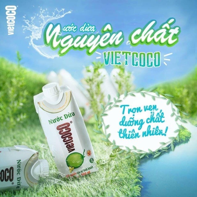 Nước dừa truyền thống vietcoco hộp giấy - 330ml