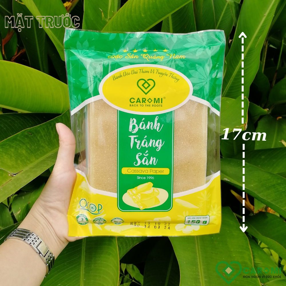 Bánh Tráng Sắn [ĐẶC SẢN] Quảng Nam, gói 150g, Thương hiệu Caromi, chay mặn dùng được