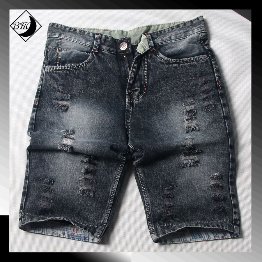 Quần short jean nam vải đẹp , quần ngố nam jean