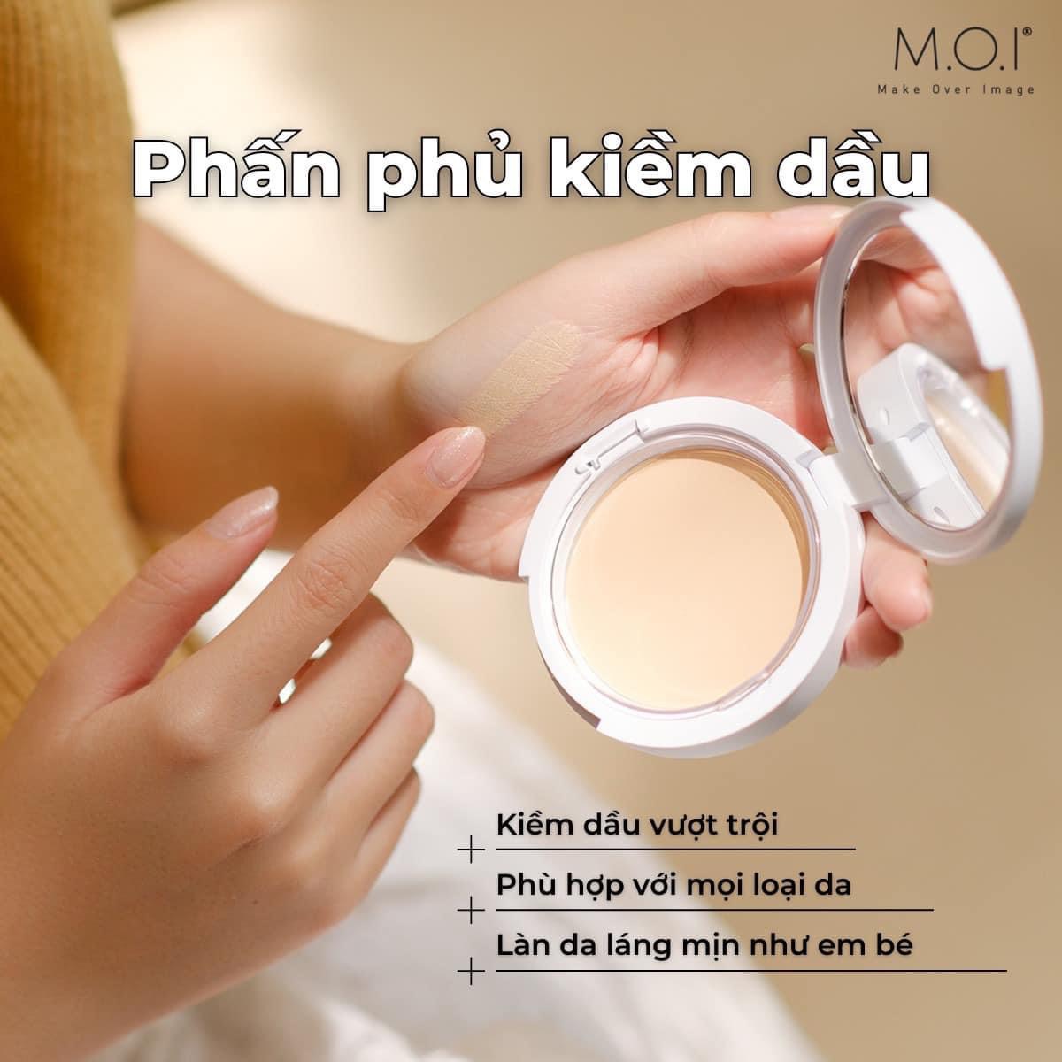 Phấn phủ kiềm dầu, che phủ lỗ chân lông hoàn hảo, giúp làn da sáng mịn tự nhiên