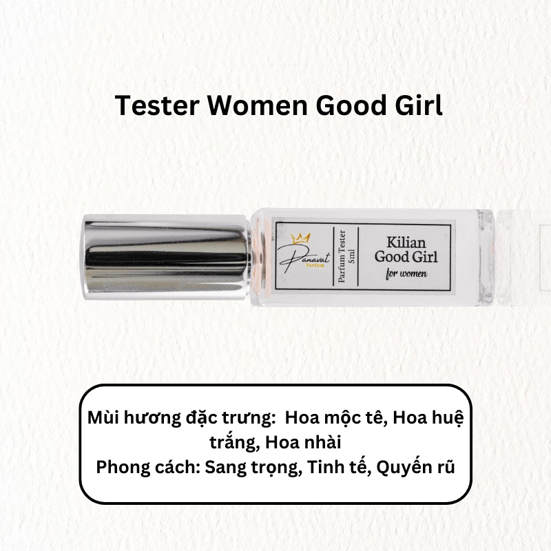 Tester 5ml Tinh Dầu Thơm Good Girl Chính Hãng Panavat Parfum Nước Hoa Nữ Thơm Lâu Tinh Tế Quyến Rũ