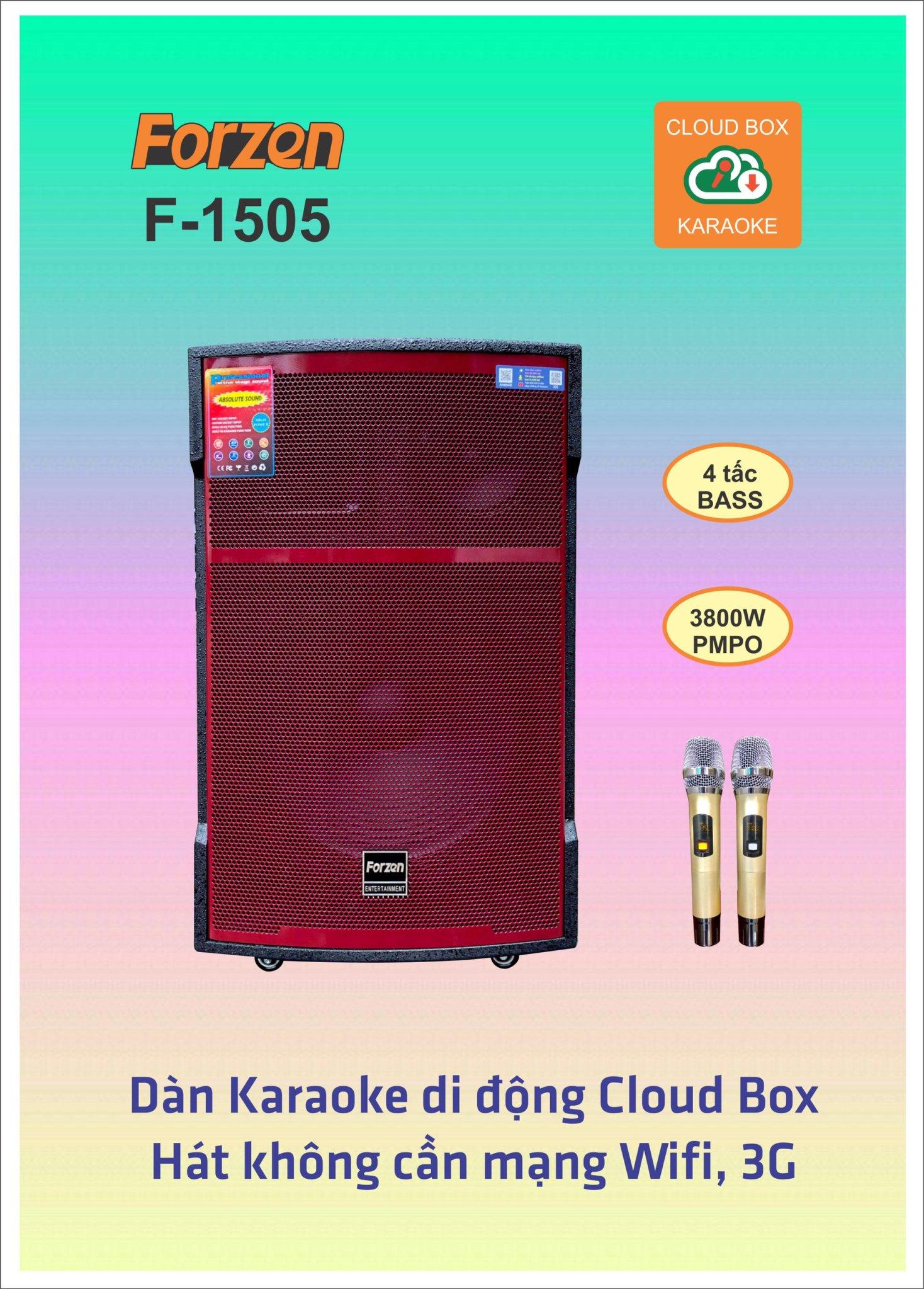 Loa kéo di động forzen f-1505 - công suất cực khủng chơi nhạc cực đã