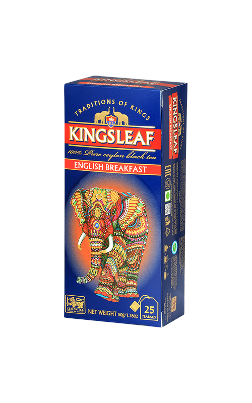 Trà Kingsleaf English Breakfast Basilur – túi lọc 50g