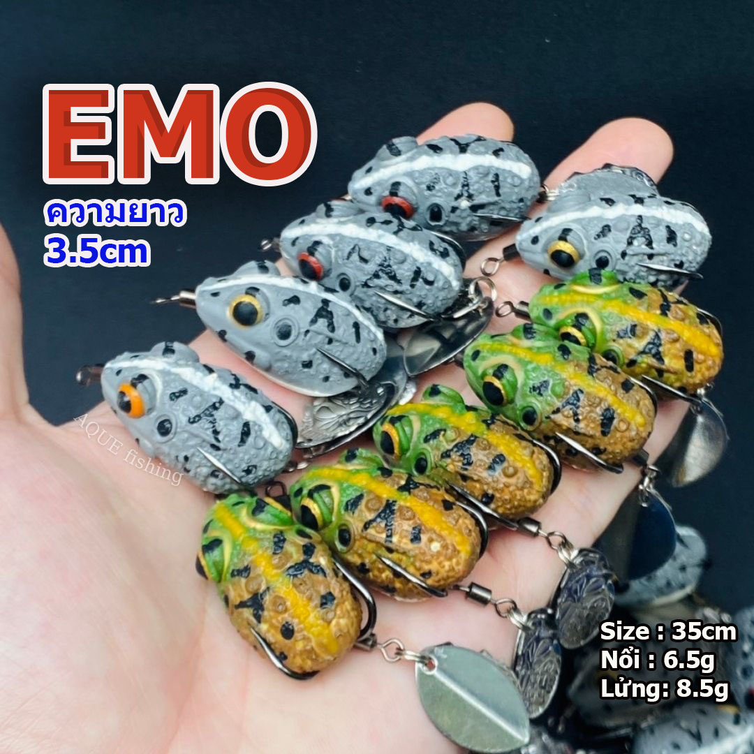 Nhái hơi cóc ghẻ emo Thái Lan size 3.5cm 2 thìa nặng 6.5g - 8.5g siêu nhạy cá thương hiệu AQue fishing