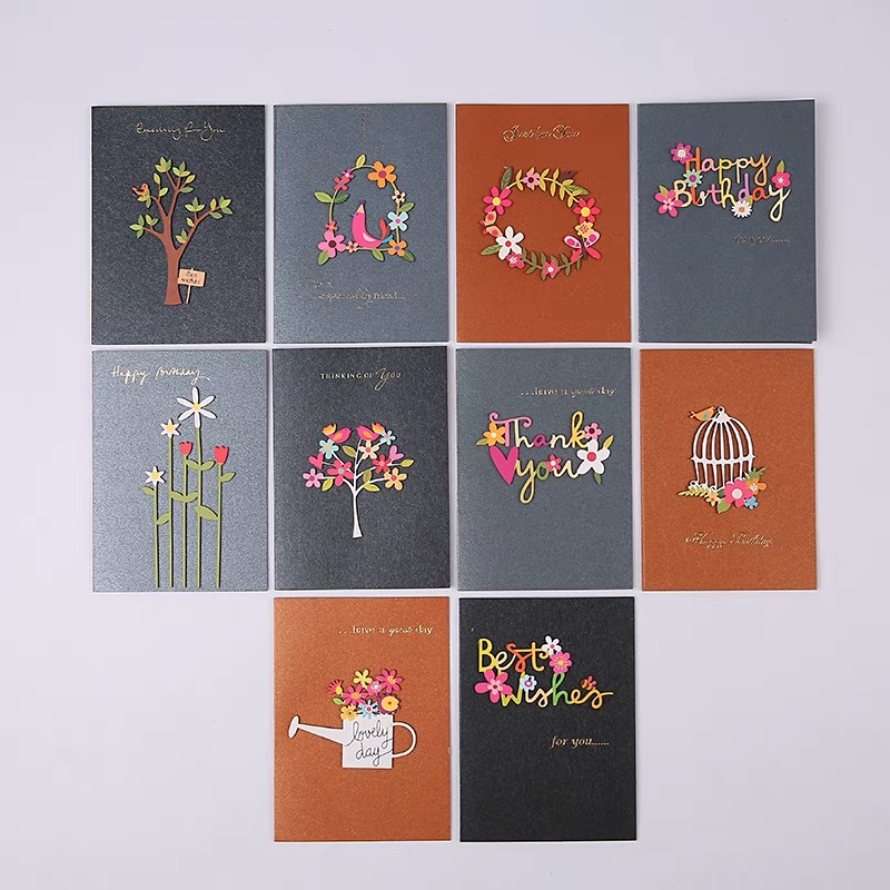 [1Pcs] Thiệp Chúc Mừng Sinh Nhật 3D Size 1 3D Birthday Greeting Card With Envelope Printed Gift Post Card For Festival Birthday Valentine' Day Party Weeding Deco