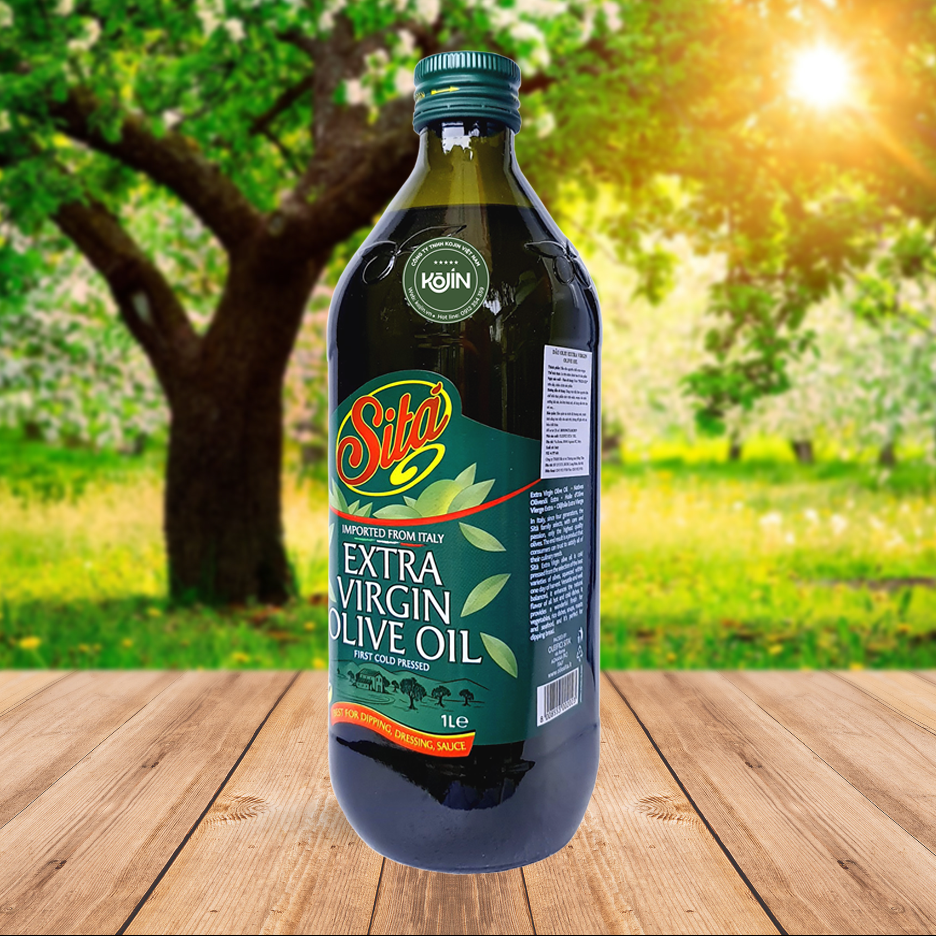Dầu olive extra virgin italia dầu oliu siêu nguyên chất 100% kojin nhập khẩu nguyên chai thủy tinh 1l nhãn hiệu sità hàng mới