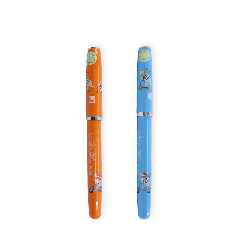 Bút máy hồng hà nét hoa 2256 - ngòi 0.5mm, sử dụng ống mực 3.4mm