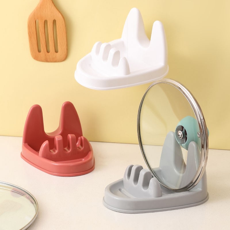 Non-slip Spoon Holder Fork Spatula Rack Pot Lid Holder Rack Cover Strainer Pad Kitchen Multi-functional Stand Containers
