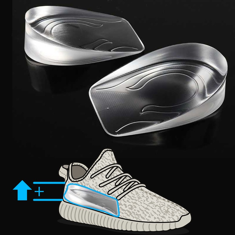 Lót độn giày Silicon nguyên khối tăng chiều cao - Lót giày nửa bàn chân