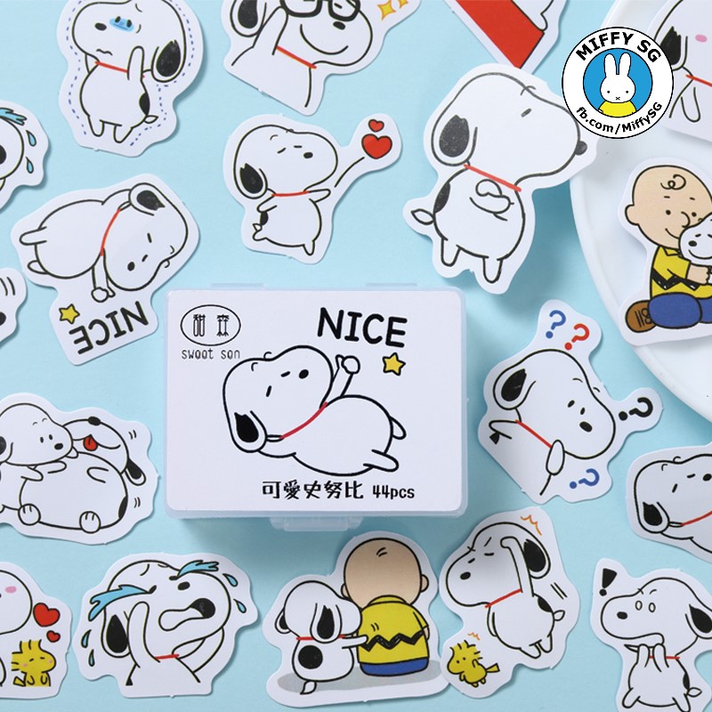 Hộp 44 sticker giấy sweet snoopy
