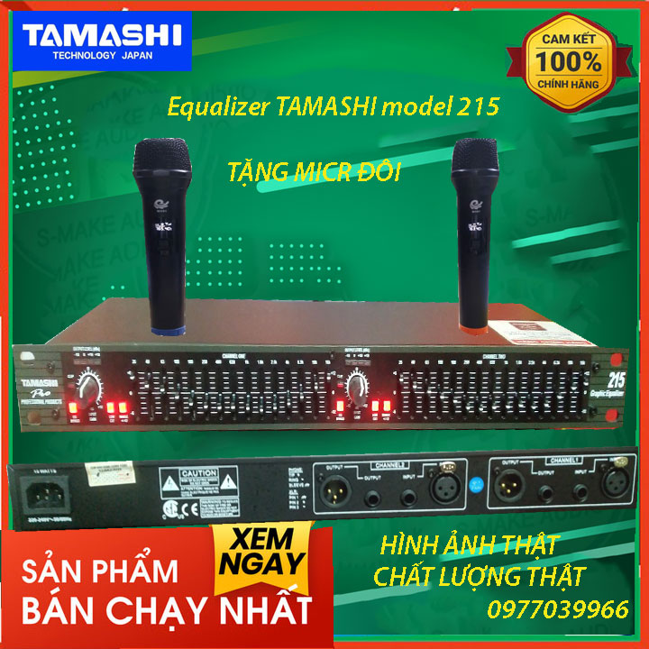 [kèm micro đôi] lọc xì âm thanh equalizer tamashi  215/ Lọc âm âm thanh tamashi  215EQ
