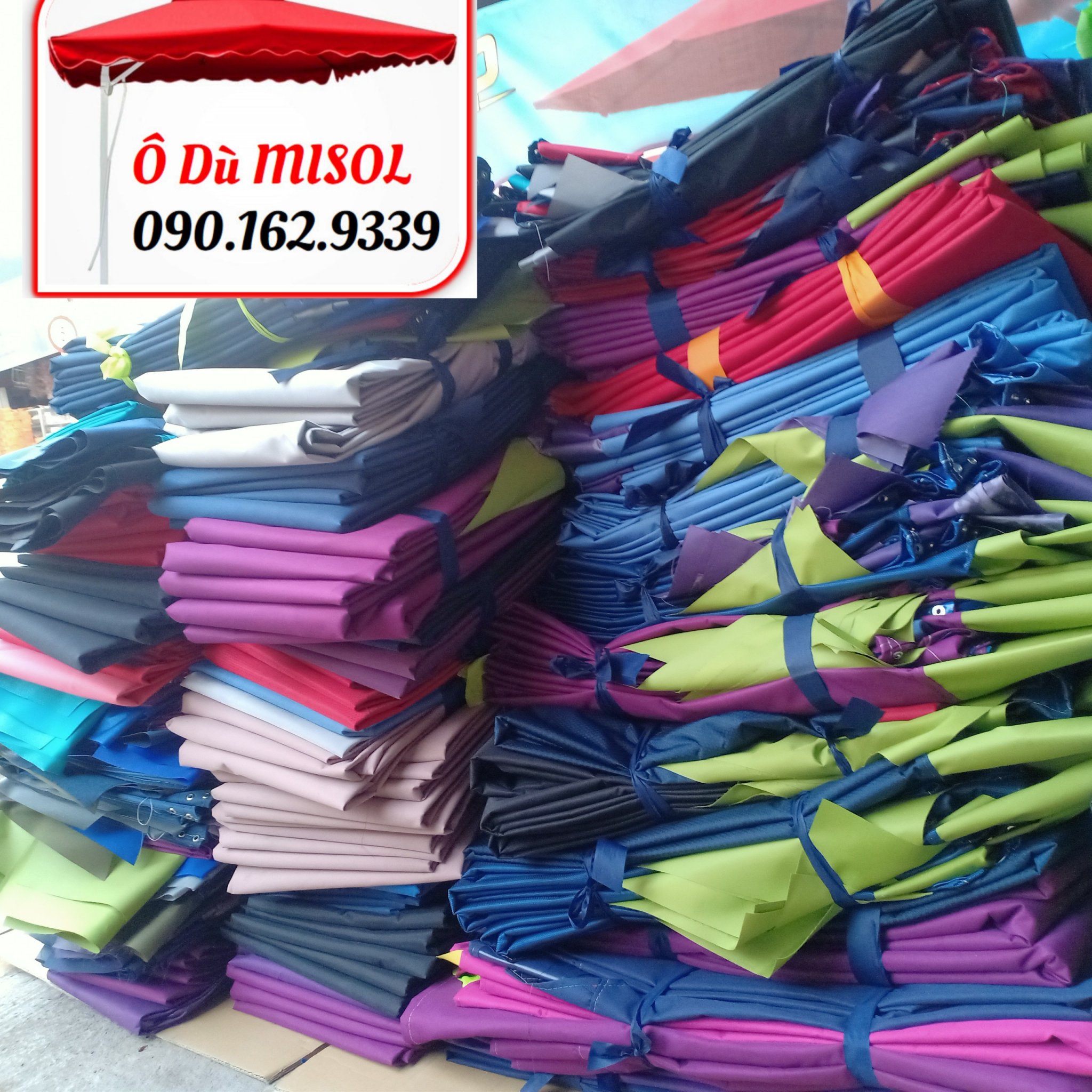 Giá Xưởng_ Áo ô dù chợ cao cấp Che mưa che nắng bán hàng ngoài trời 1m3, 1m5, 1m7, 1m8 dùng cho sắt vuông và sắt tròn 8 xương lớn